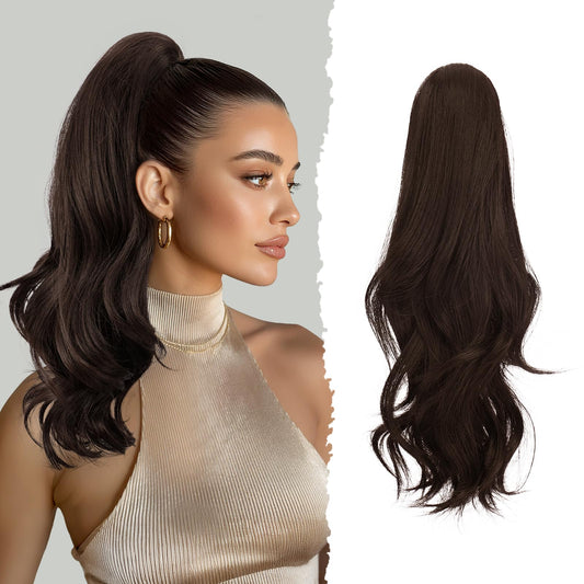 Coada de par Sofeiyan Claw Clip 16 inch Ondulata Dark Brown