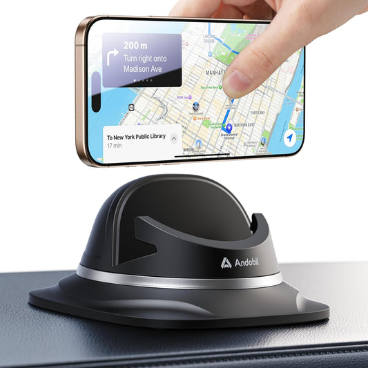 andobil Car Phone Holder for cars [2025 Simple & Firm hold] Dashboard Phone Holder Mobile Phone Holder for Cars Dash Phone Mount Car Cradle for iPhone 16/15/14/13/12 Pro Max Samsung S24 Ultra S23 S22