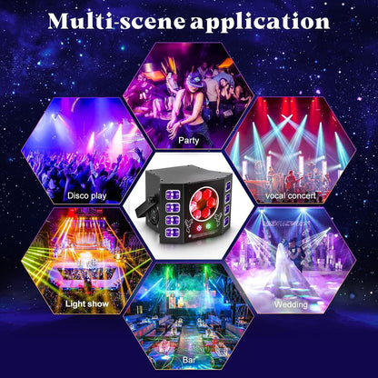 Disco Light, 100W Disco Light, Party Light, Beeseye, UV Flash Light, 14 Channel DMX with Voice Control, Remote Control, Suitable for Wedding, Birthday Party, Halloween, Bar Event