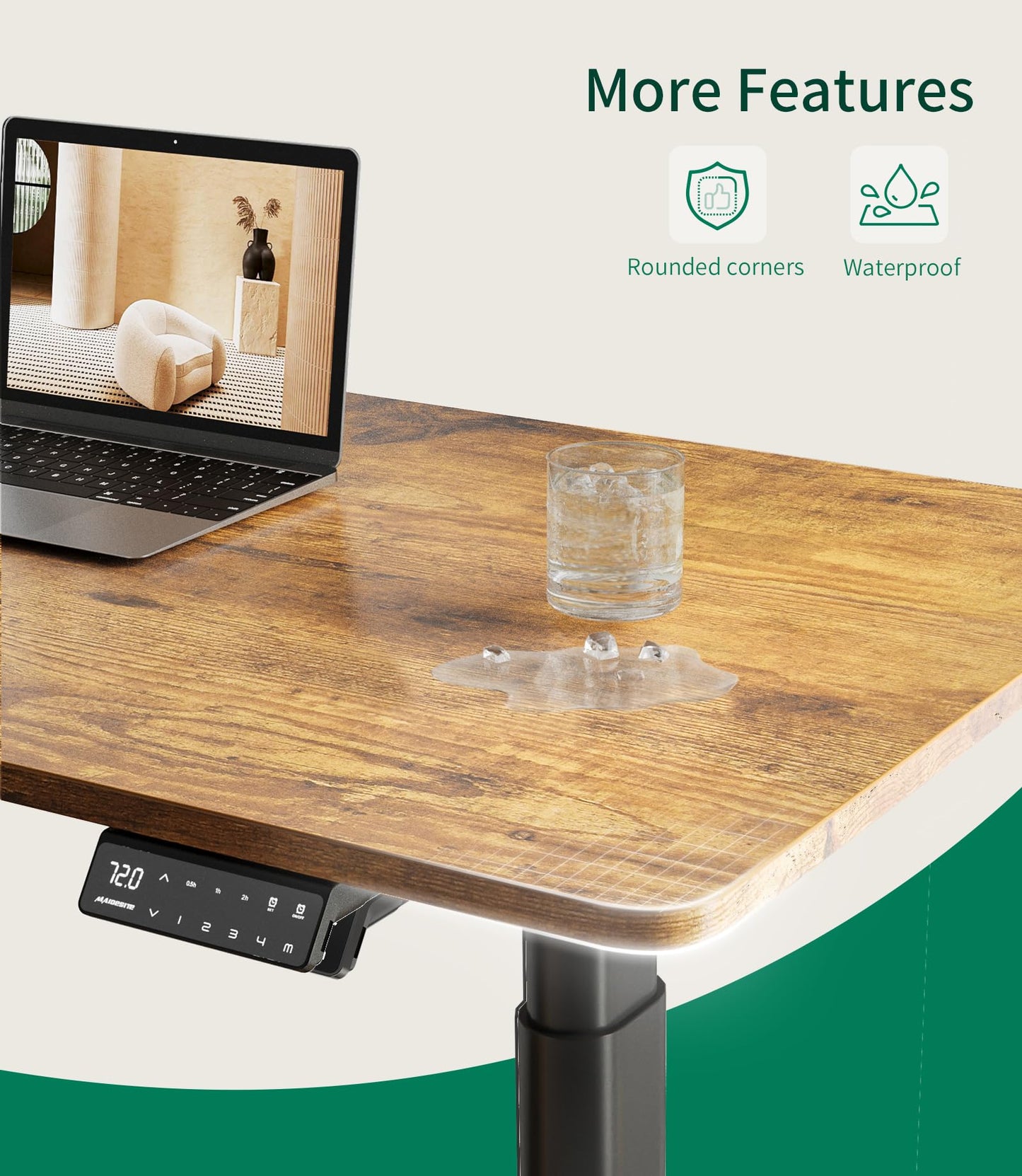 Blat birou MAIDeSITe Table Top 140x70x2.5 cm vintage