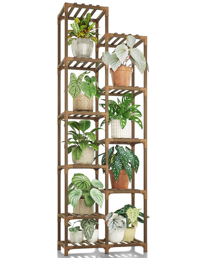Suport plante Bamworld A-Shape lemn maro 4 niveluri 68 kg