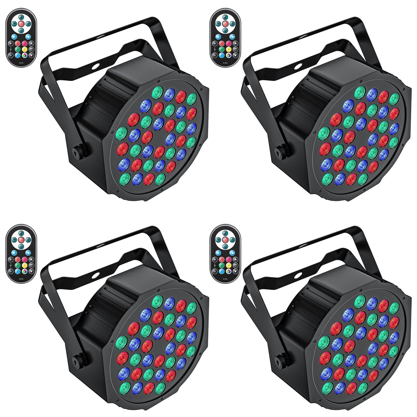 Set lumini scena UKing 1082X4EUB 72W RGB DMX cu telecomanda
