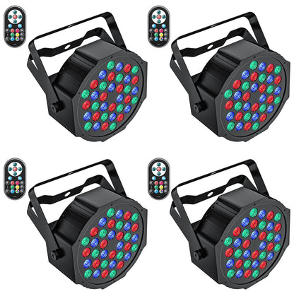 Set lumini scena UKing 1082X4EUB 72W RGB DMX cu telecomanda
