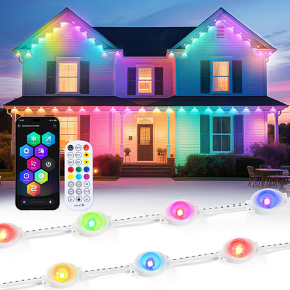GlobaLink Banda LED Exterior RGBIC Smart 15M IP44 Rezistenta la Apa
