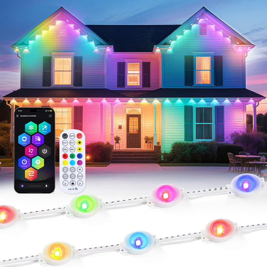 GlobaLink Banda LED Exterior RGBIC Smart 15M IP44 Rezistenta la Apa