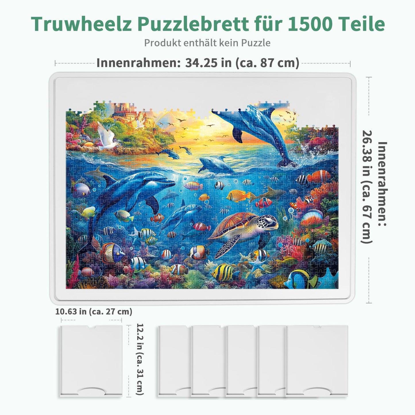 Tabla puzzle Truwheelz 1500 piese 360 Lazy Susan cu 6 sertare