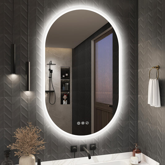Oglinda baie Sbagno 100x60 cm LED anti-aburire