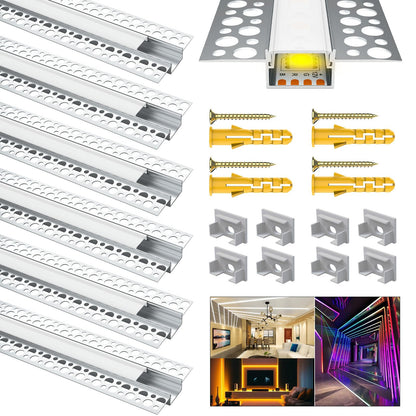 Profil LED Chesbung U-Form 10x1m Aluminiu 12V Alb Cald