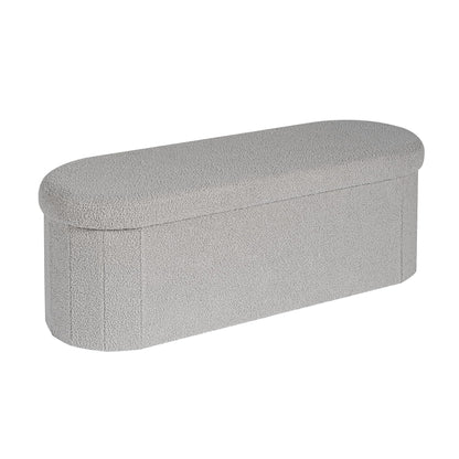 Banca cu spatiu depozitare pliabila Bonlife, 110x38x38 cm, gri, capac rabatabil