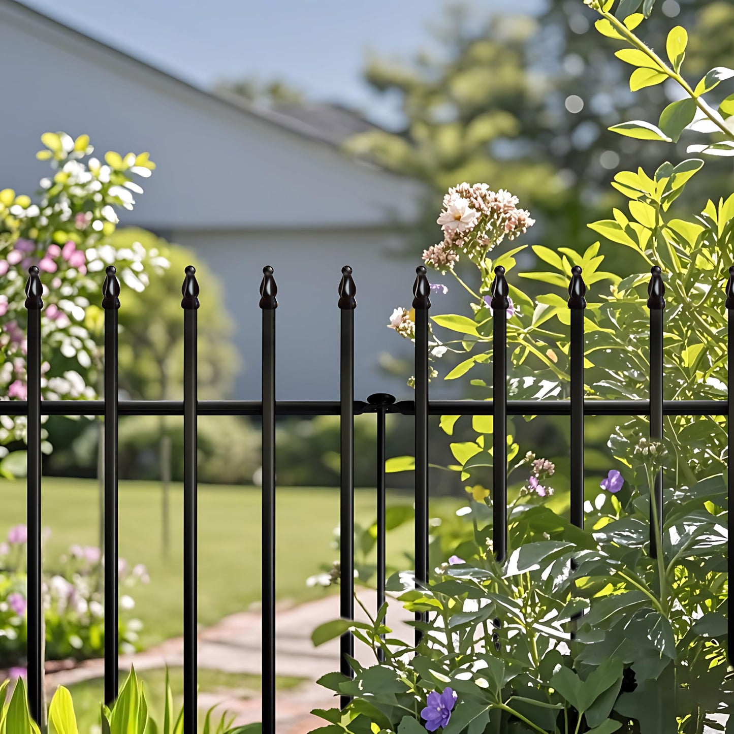 Gard decorativ Thealyn FG36-G metal negru 3.5 m fara sapare