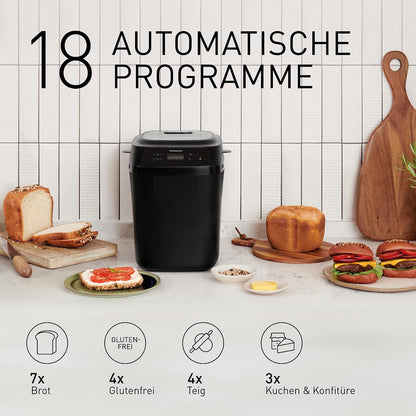 Masina de facut paine Panasonic SD-PN100KXC compacta cu 18 programe fara gluten