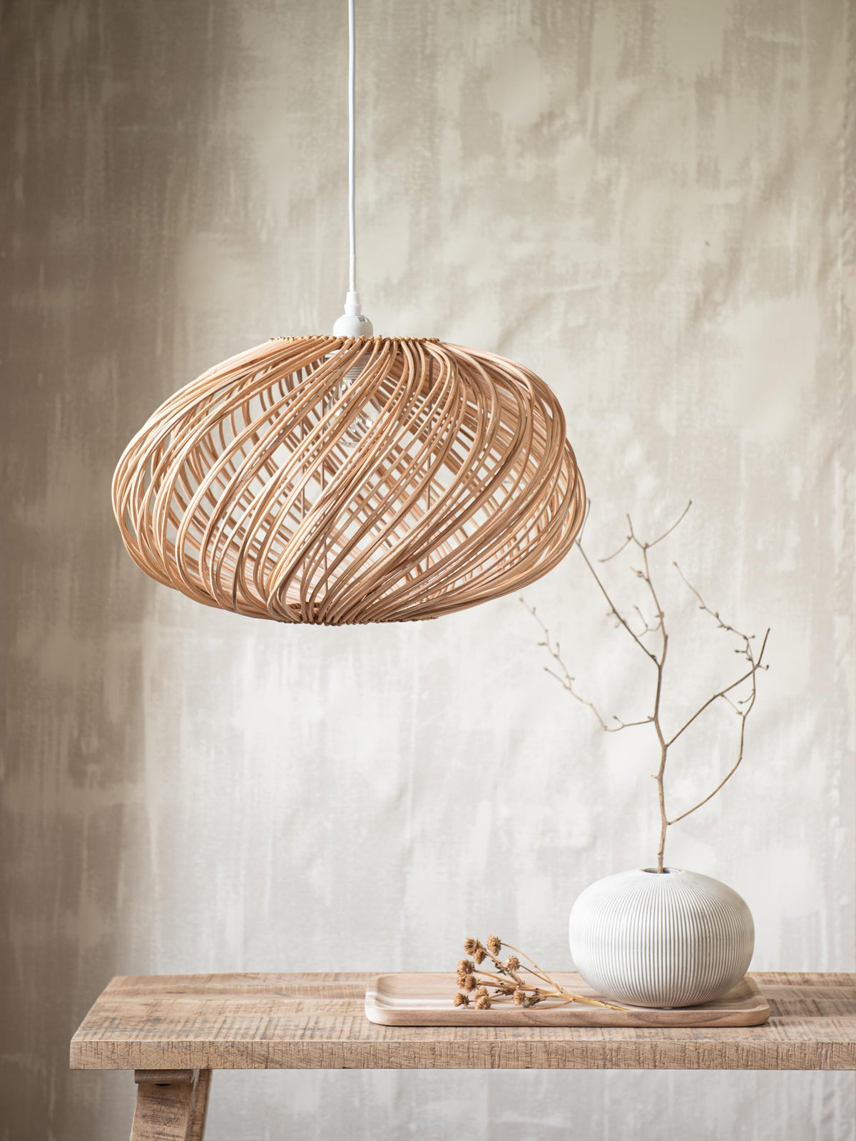 Abajur Maison dAilleurs MDA230001 Rattan natural 45x25 cm