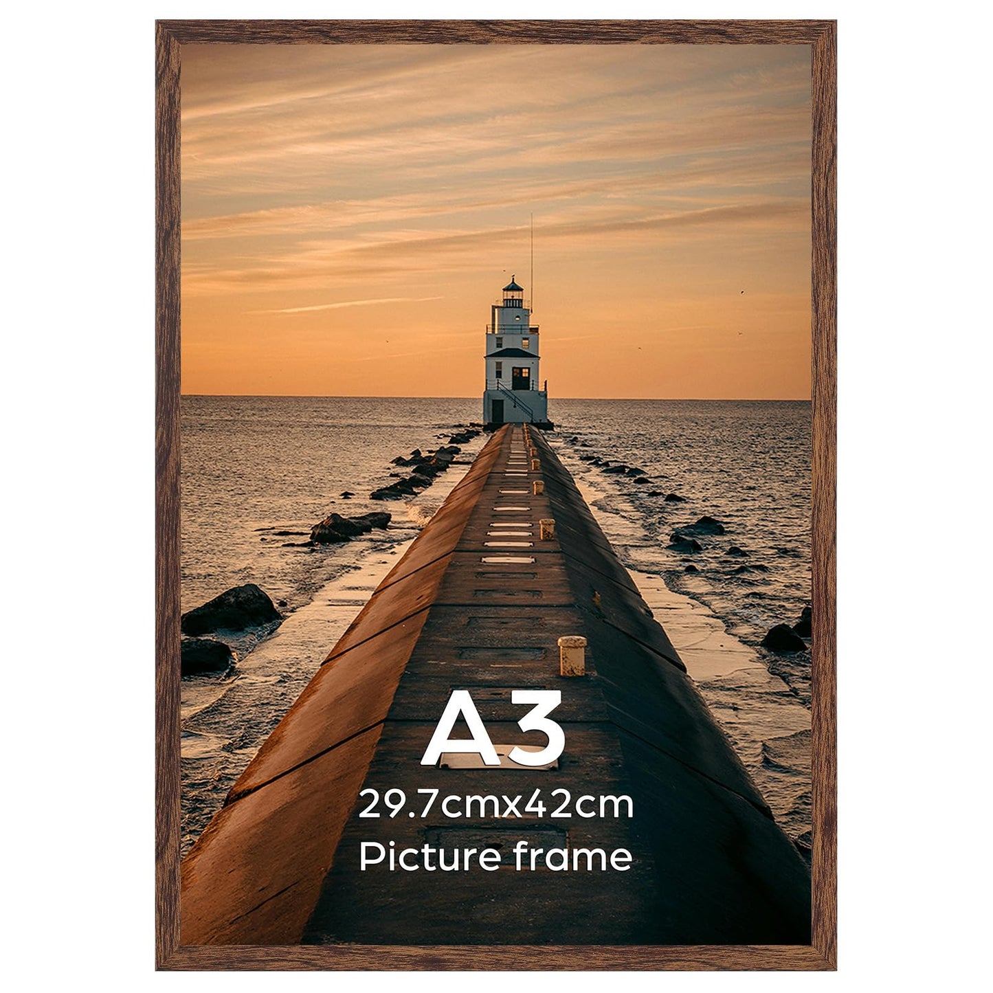 Rama poster EYMPEU 61 x 91.5 cm aluminiu negru montare perete