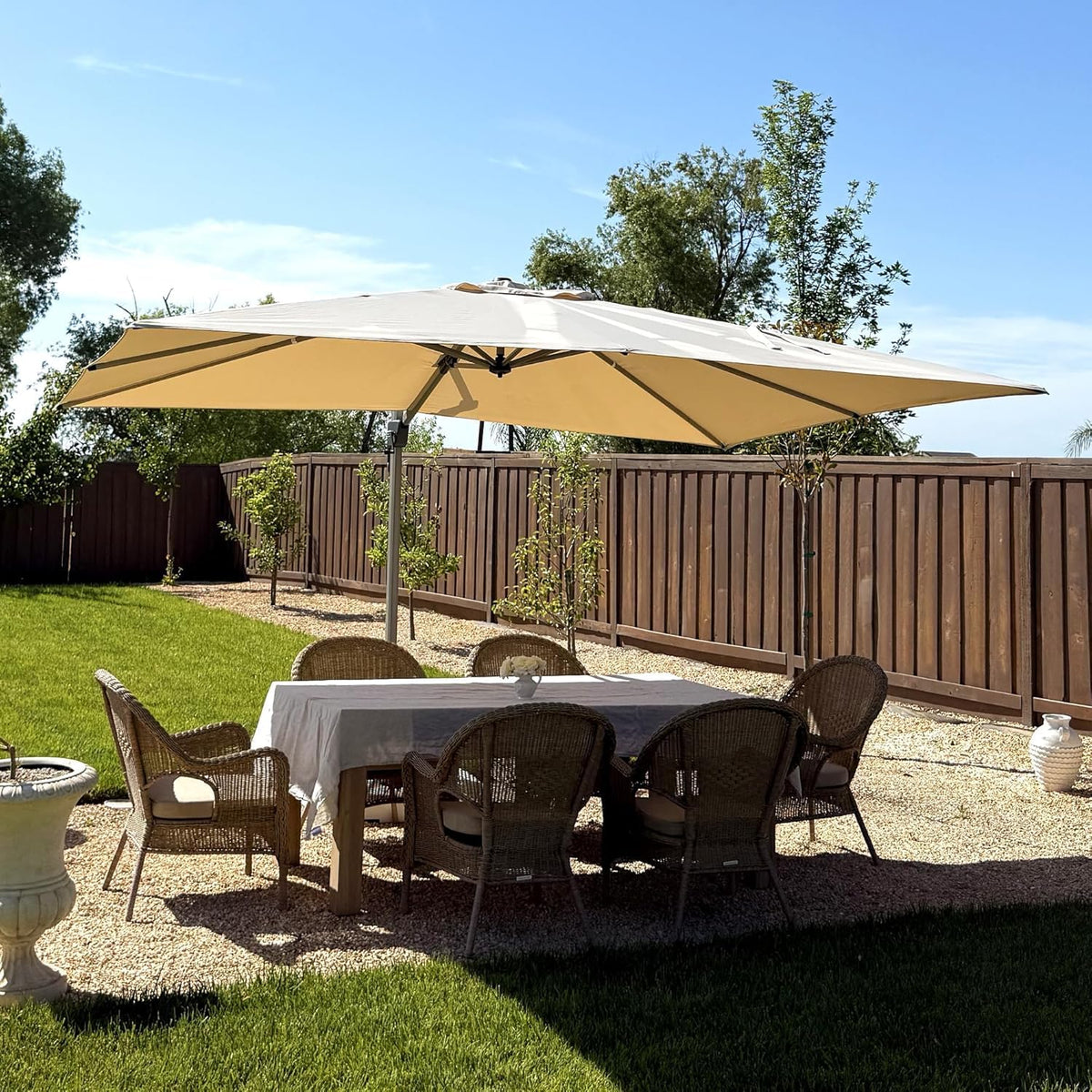 Parasol PURPLE LEAF 200x300 cm UV50+ 360 rotire maner antiderapant
