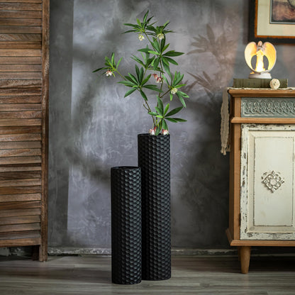 Vaze decorative Sziqiqi Modern Black Floor Vases set 2 metal 7055cm