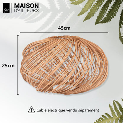 Abajur Maison dAilleurs MDA230001 Rattan natural 45x25 cm