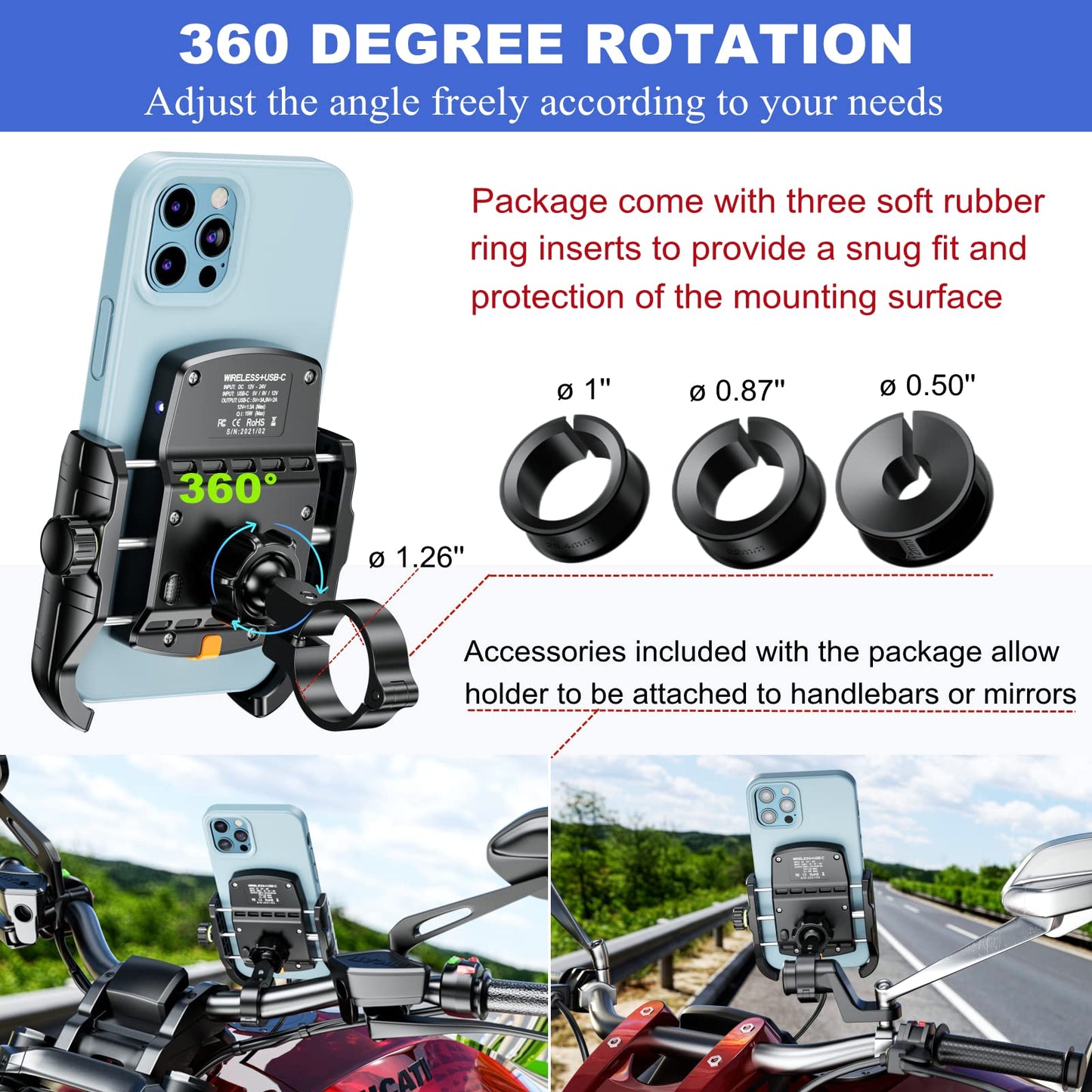 Suport telefon moto BRCOVAN M9S Qi 15W incarcare wireless
