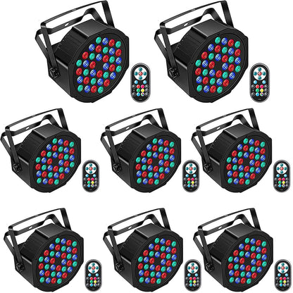 Set lumini scena UKing 1082X4EUB 72W RGB DMX cu telecomanda