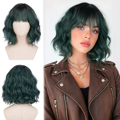 Peruca Sofeiyan Bob Wavy cu Breton 30 cm Fibra Kanekalon