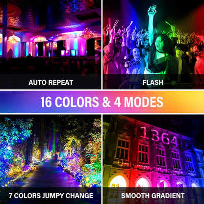 RIGIDON 2 Pack RGB Spotlight 100 W 10000 LM RGB LED Spotlight with Remote Control 16 Colours 4 Modes IP66 Waterproof RGBW Colour Changing Floodlight Outdoor for Party Garden Tree Landscape Disco