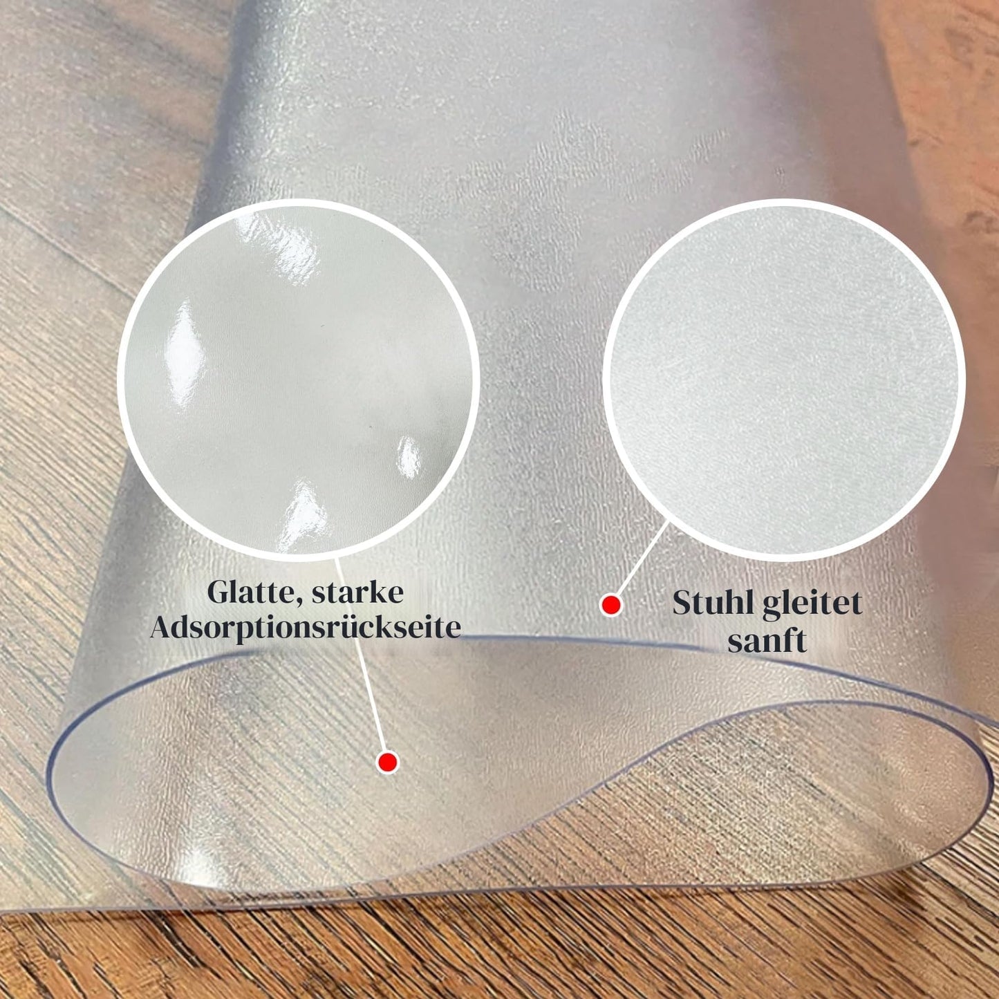 Covoras scaun SHAREWIN Clear 115 x 135 cm PVC pentru podele dure