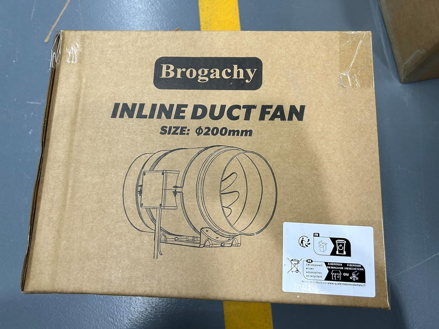 Brogachy 200mm intelligent Inline Duct Fan with Wifi App,Three-phase motor(UK plug) Quiet Exhaust Fan 1413 m³/h,8 Inch Inline Fan for Growth Tent, Hydroponics, Home Use, Ventilation and Exhaust Fan.