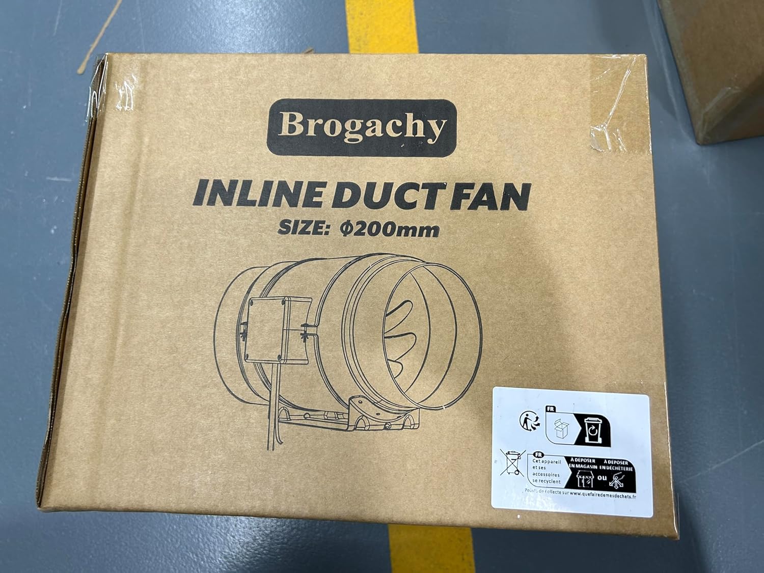 Brogachy 200mm intelligent Inline Duct Fan with Wifi App,Three-phase motor(UK plug) Quiet Exhaust Fan 1413 m³/h,8 Inch Inline Fan for Growth Tent, Hydroponics, Home Use, Ventilation and Exhaust Fan.