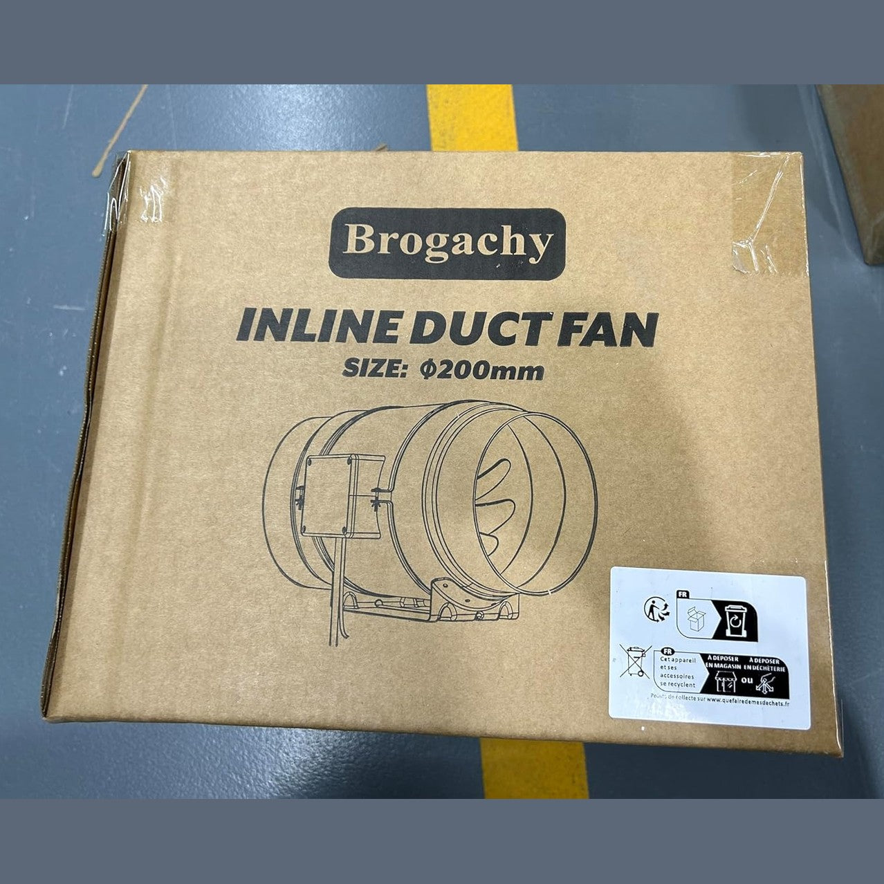 Brogachy 200mm intelligent Inline Duct Fan with Wifi App,Three-phase motor(UK plug) Quiet Exhaust Fan 1413 m³/h,8 Inch Inline Fan for Growth Tent, Hydroponics, Home Use, Ventilation and Exhaust Fan.