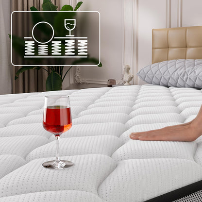 Saltea cu arcuri individuale BedStory 120x200 cm, 31 cm grosime, ortopedica, fermitate H3/H4, alba