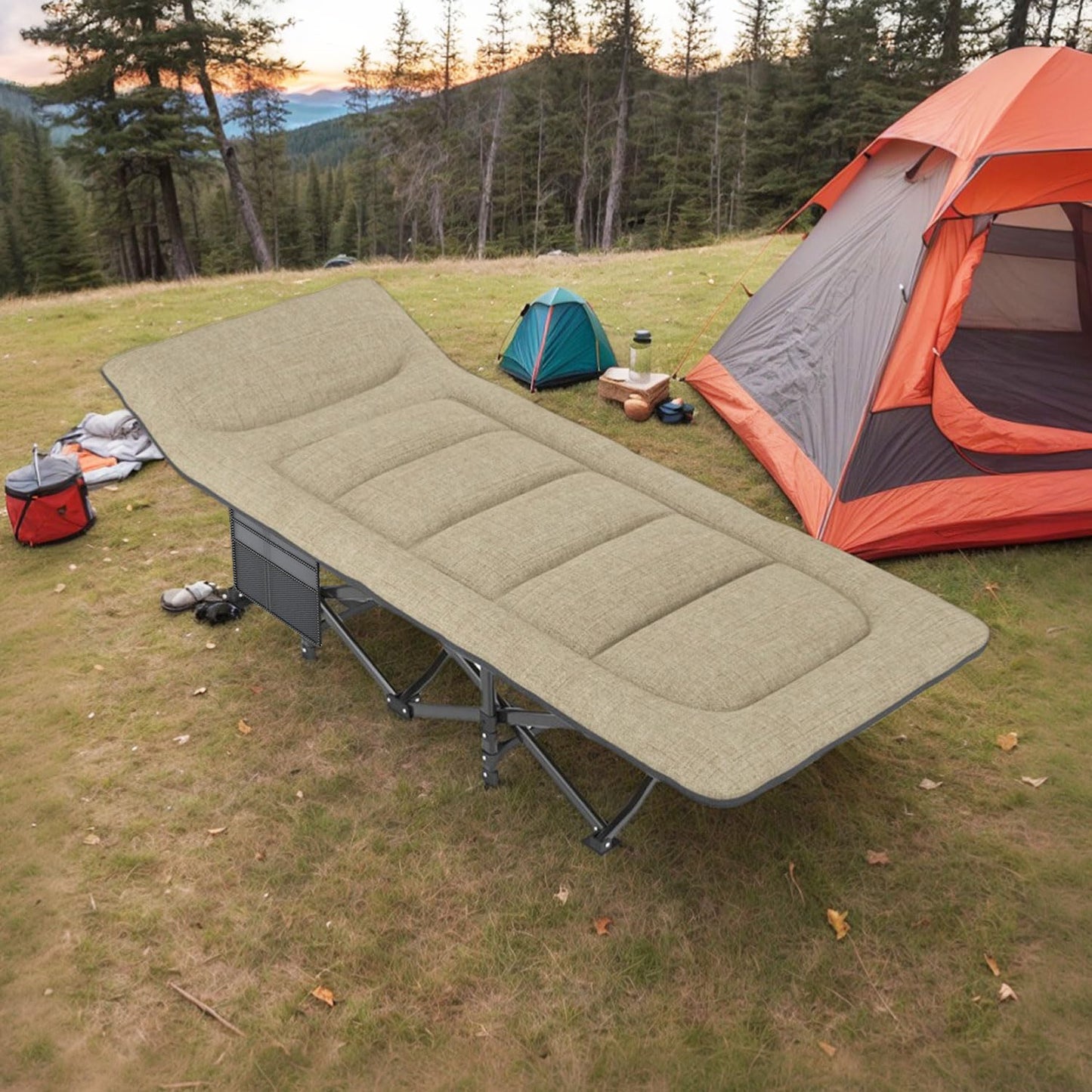 Pat camping ATORPOK SHOP Mh pliabil 200 kg cu perna integrata