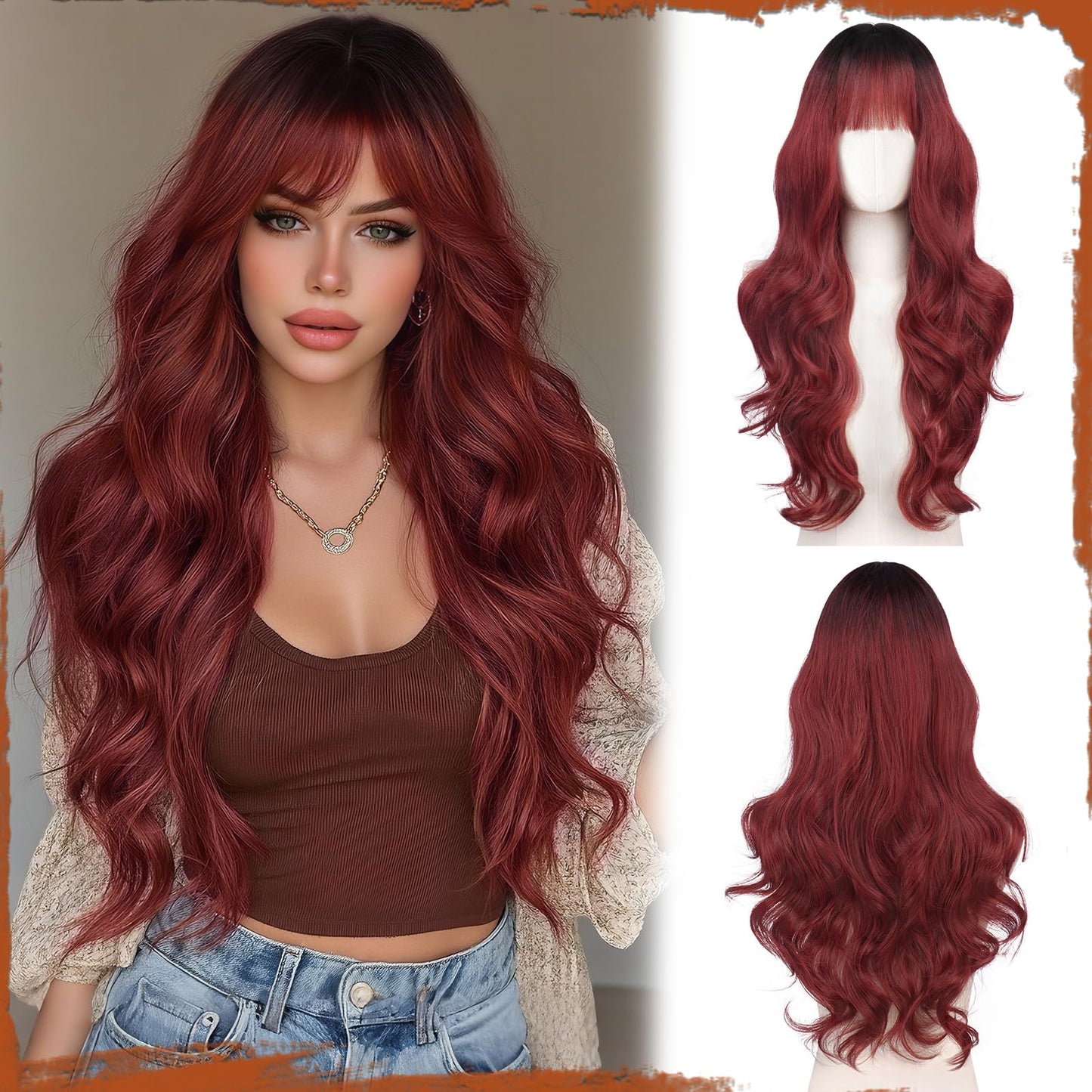 Peruca Sofeiyan Wavy Long Ombre Blonde 60 cm rezistenta la caldura