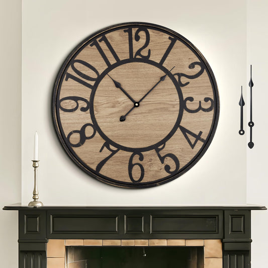 Ceas de perete decorativ Vintage 14 inch silentios, quartz, metal