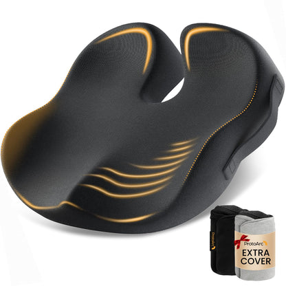 Perna sezut ProtoArc SC Butterfly Memory Foam XL ergonomica neagra