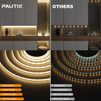 Banda LED smart PAUTIX Tunable White COB 24V dimabila Wi-Fi