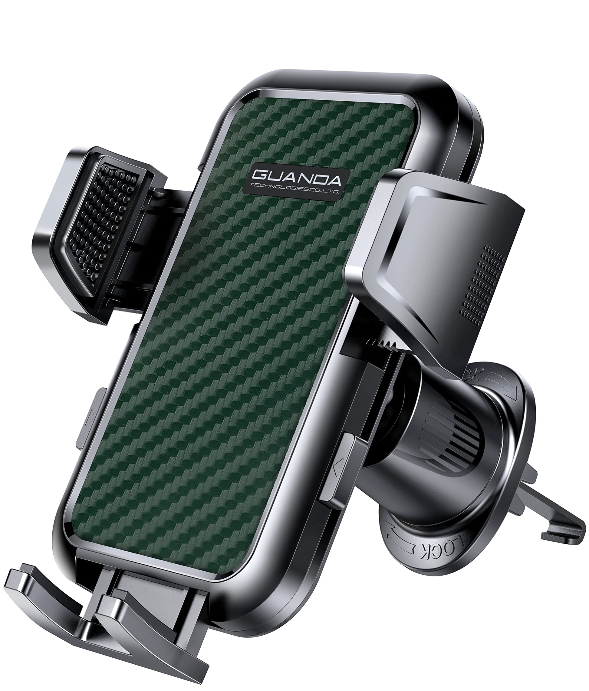 Car phone holder air vent, Car Phone Holder Mount 360° Rotation, Adjustable Clip, Big Phone & Thick Case Friendly, Compatibility Fit for All 4"-7" Smartphone, Universal phone car holder