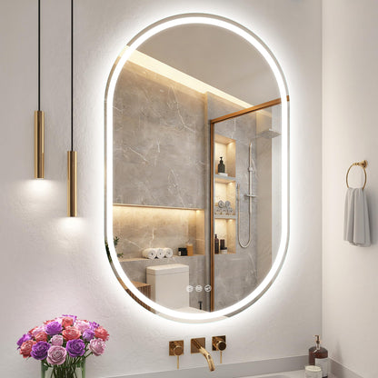 Oglinda baie Sbagno 100x60 cm LED anti-aburire