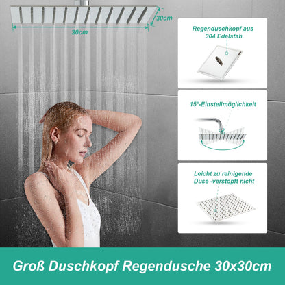 Dus OFFO BR-SDS-000-000-E03 inox crom 30x30 cm reglabil