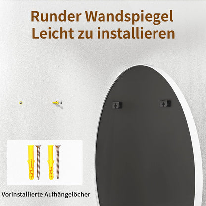 Oglinda BEAUTYPEAK 60 cm Rotunda Alba Cadru Aluminiu Shatterproof