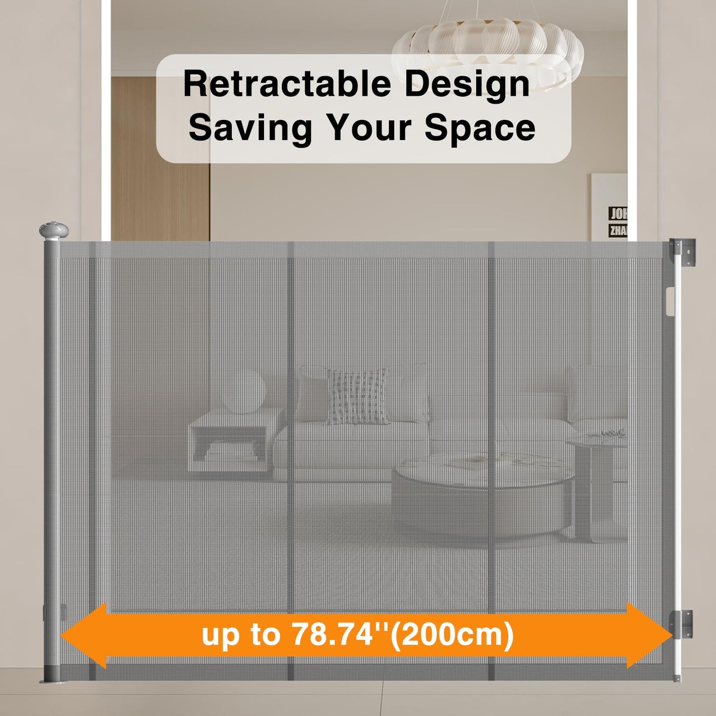 Poarta retractabila XIFAMNIY W412 2W x 1.25H m, gri