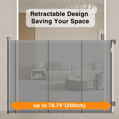 Poarta retractabila XIFAMNIY W412 2W x 1.25H m, gri