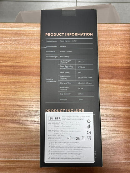 BENFUCHEN 3 in 1 Portable Espresso Machine with NO Heating Function, Type-C Charging Electric Espresso Maker, 17 Bar Mini Coffee Maker for NESPRESSO/DolceGusto Pods & Ground Coffee On The Go, Black