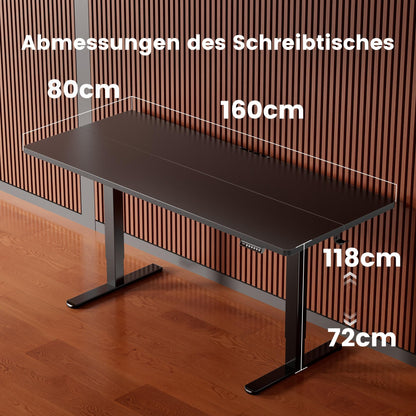 Birou ErGear Height-Adjustable Desk 160x80 cm electric 72-118 cm