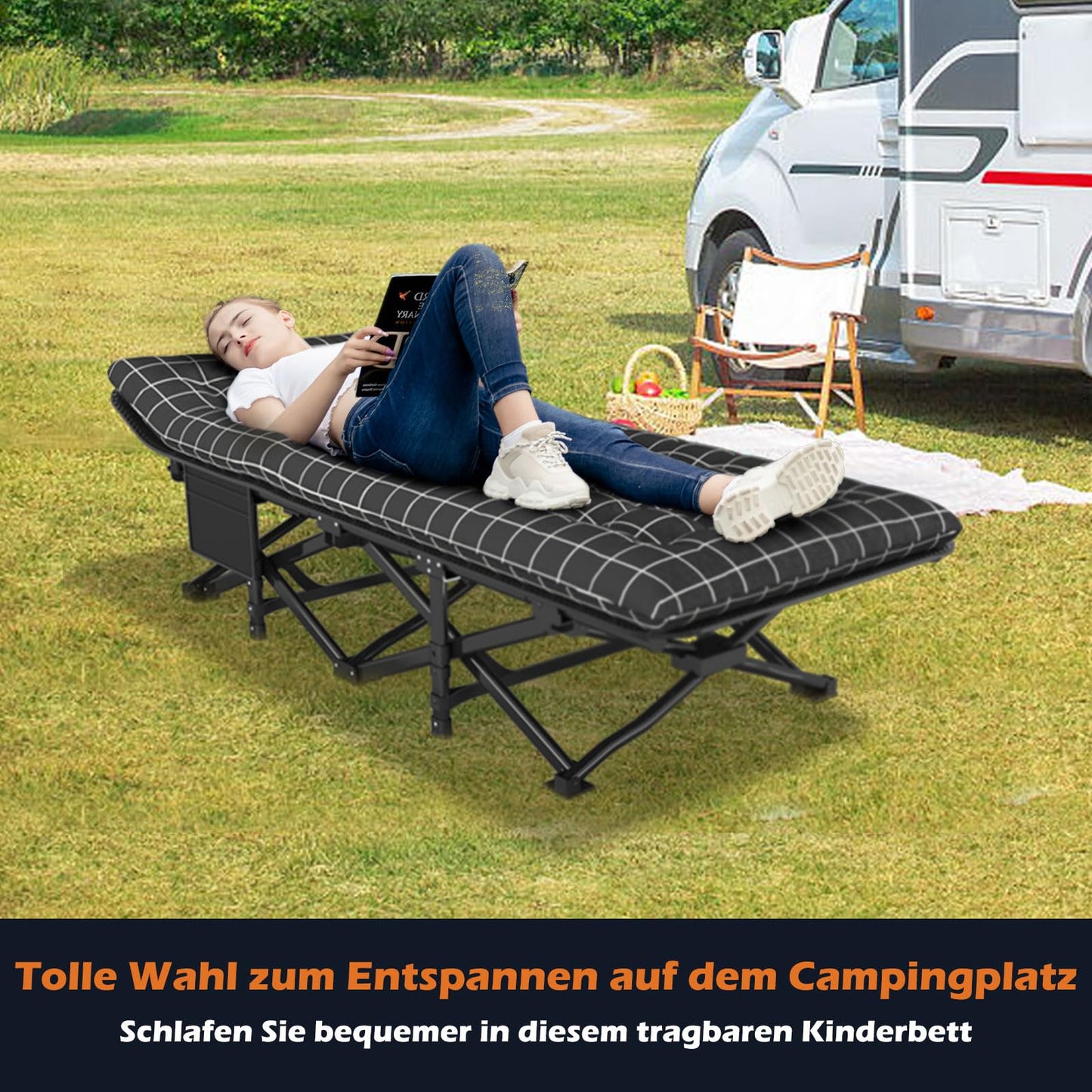 Pat camping ATORPOK SHOP ZZM-1 pliabil, 200 kg, otel