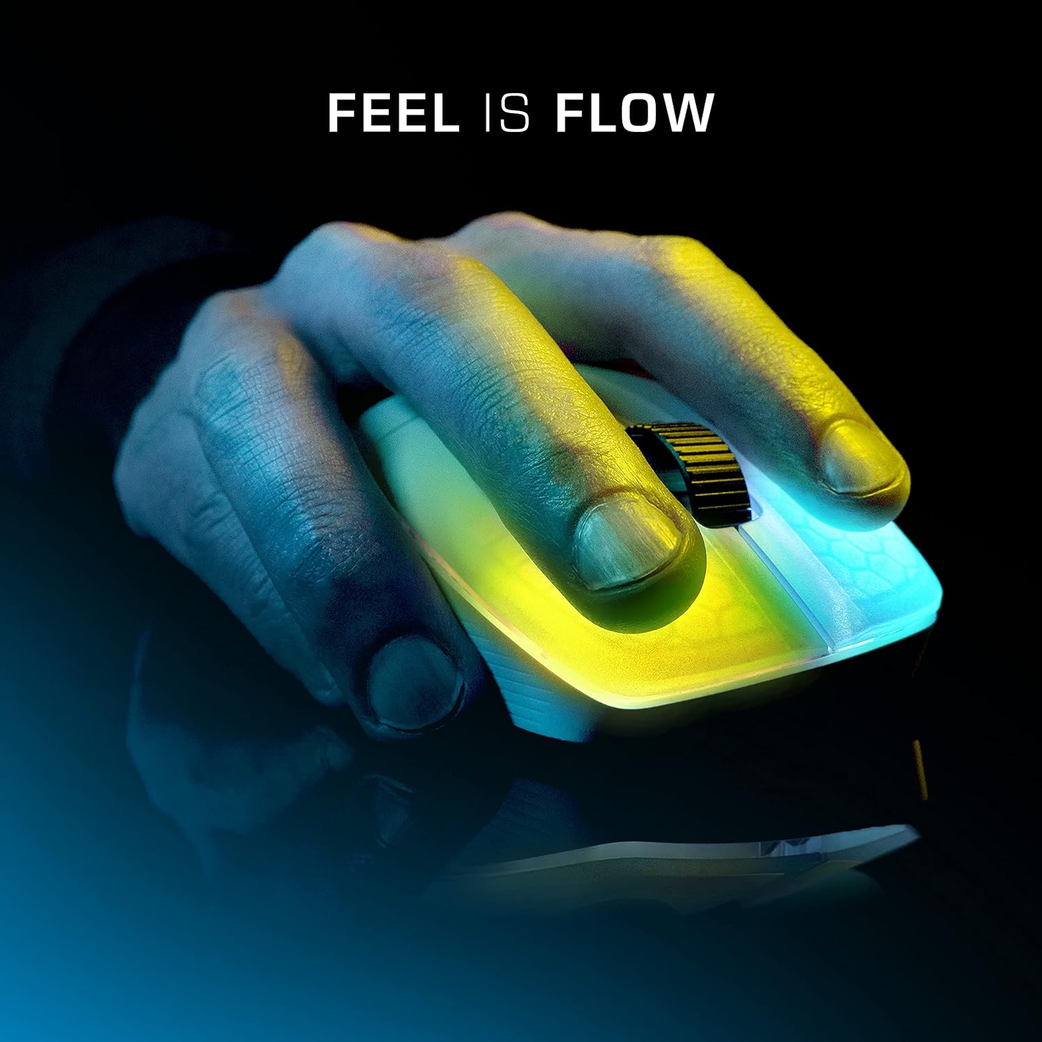ROCCAT Kone Pro Air Gaming PC Wireless Mouse, Bluetooth Ergonomic Performance Computer Mouse with 19K DPI Optical Sensor, AIMO RGB Lighting & Aluminum Scroll Wheel, 100+ Hour Battery Life, White