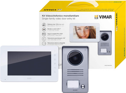 Set videointerfon VIMAR cu monitor LCD 7 inch, 1 familie