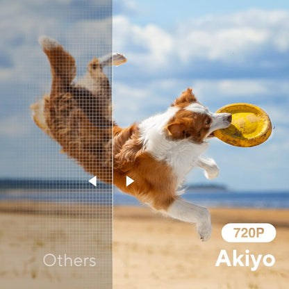 Mini Projector with WiFi and Bluetooth, AKIYO 2026 Upgraded Projector 1080P Support, 360° Rotating, Portable Projector for Home Theater/Outdoor, Compatible with iOS/Android/Laptop/PS5