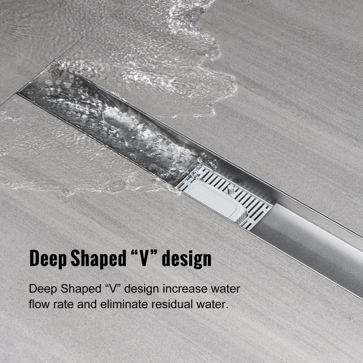 Rigola dus sunrik SLSD-A06-90cm inox 304, 90 cm, waterproof