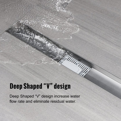Rigola dus sunrik SLSD-A06-90cm inox 304, 90 cm, waterproof