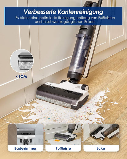 Aspirator vertical Tineco Floor One S5 Combo Power Kit 5 in 1 pentru aspirare uscata si umeda, cu iLoop, Wi-Fi si aplicatie