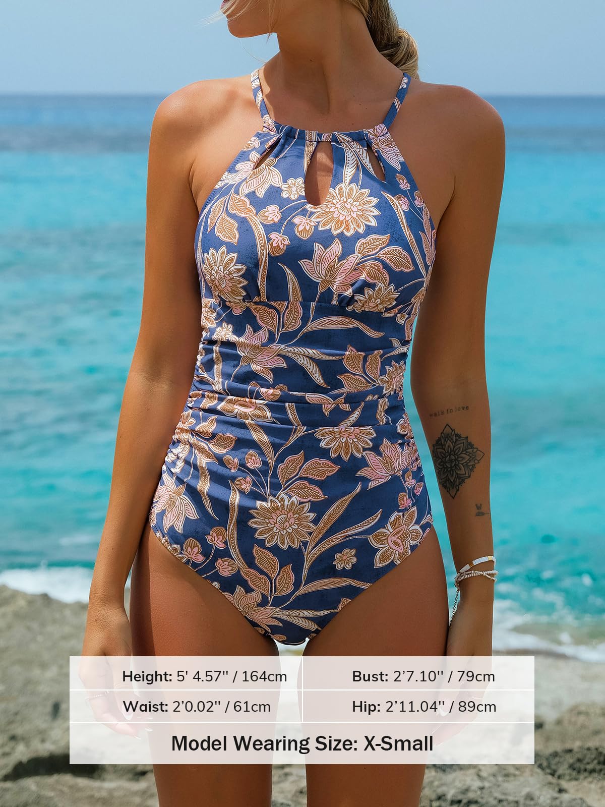 Costum de baie M - CUPSHE High Neck Control Abdomen
